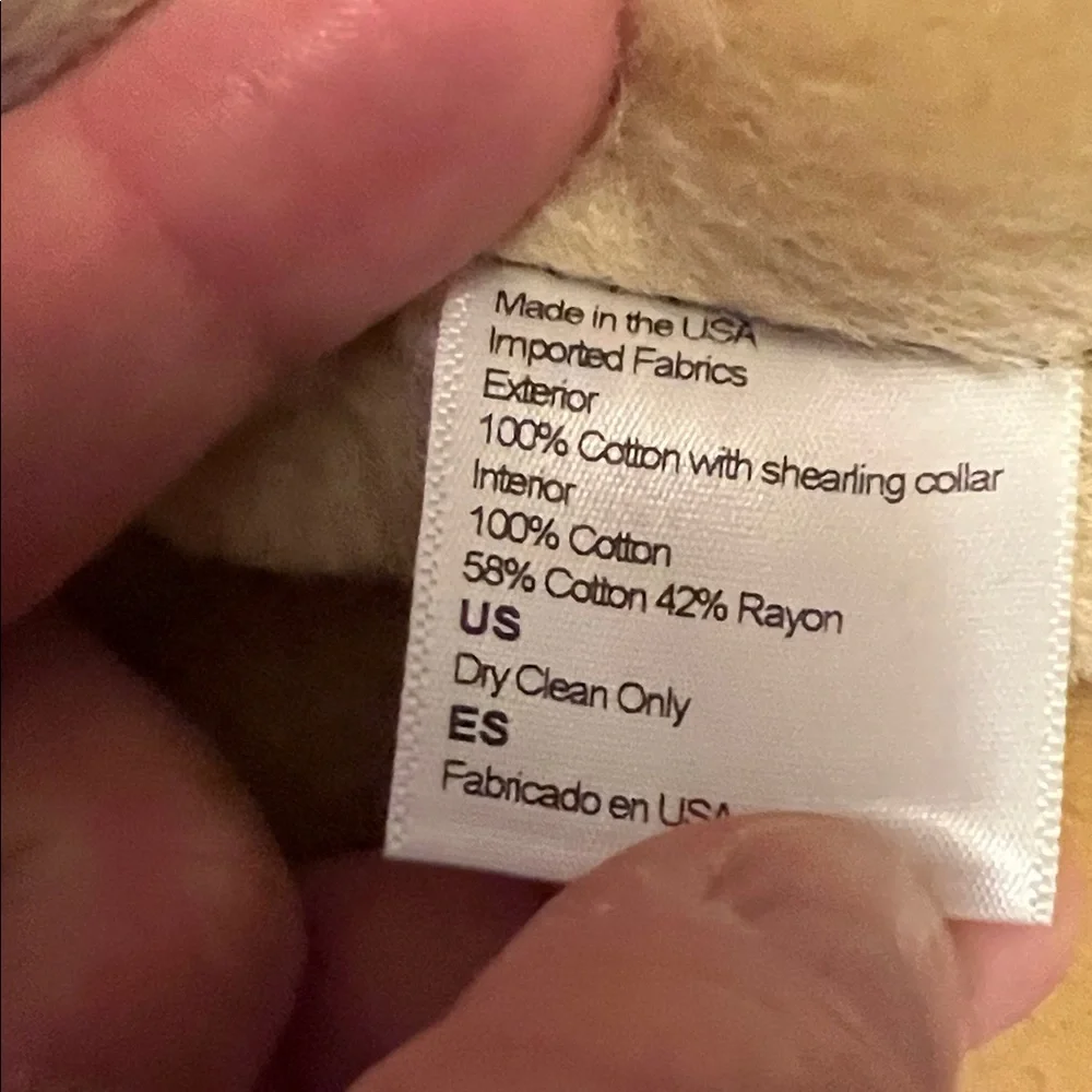 Freenote black denim Jacket with shearling Collar and interior - Picture 3 of 7